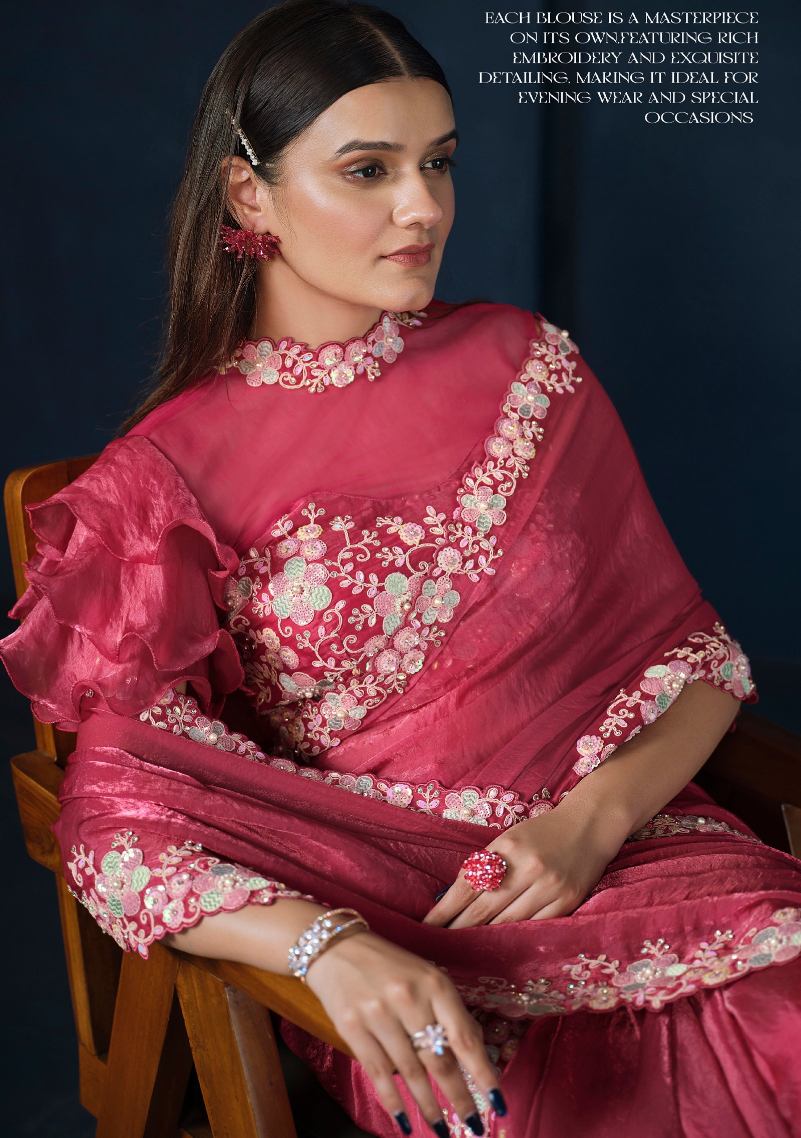 Designer Saree for Brothers Wedding Designer Blouse