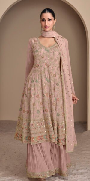 Heavy Anarkali for Wedding Short Anarkali with Sharara Dress