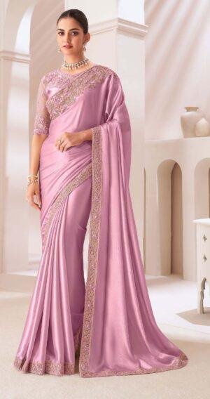 Modern Designer Saree for Wedding Saree Lilac Pink