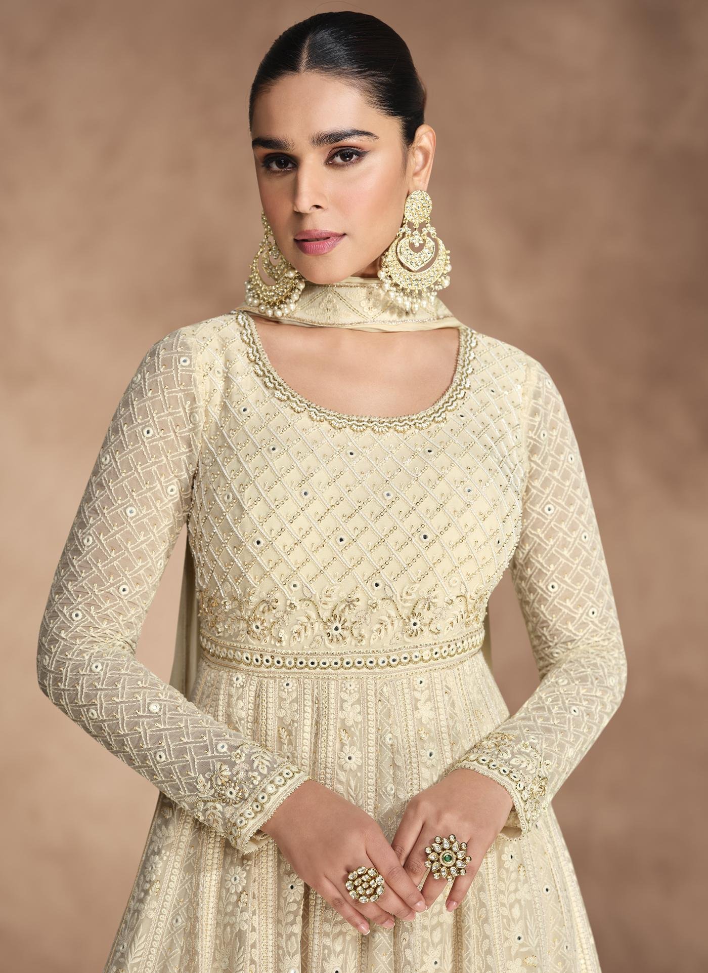 Off White Gown for Wedding