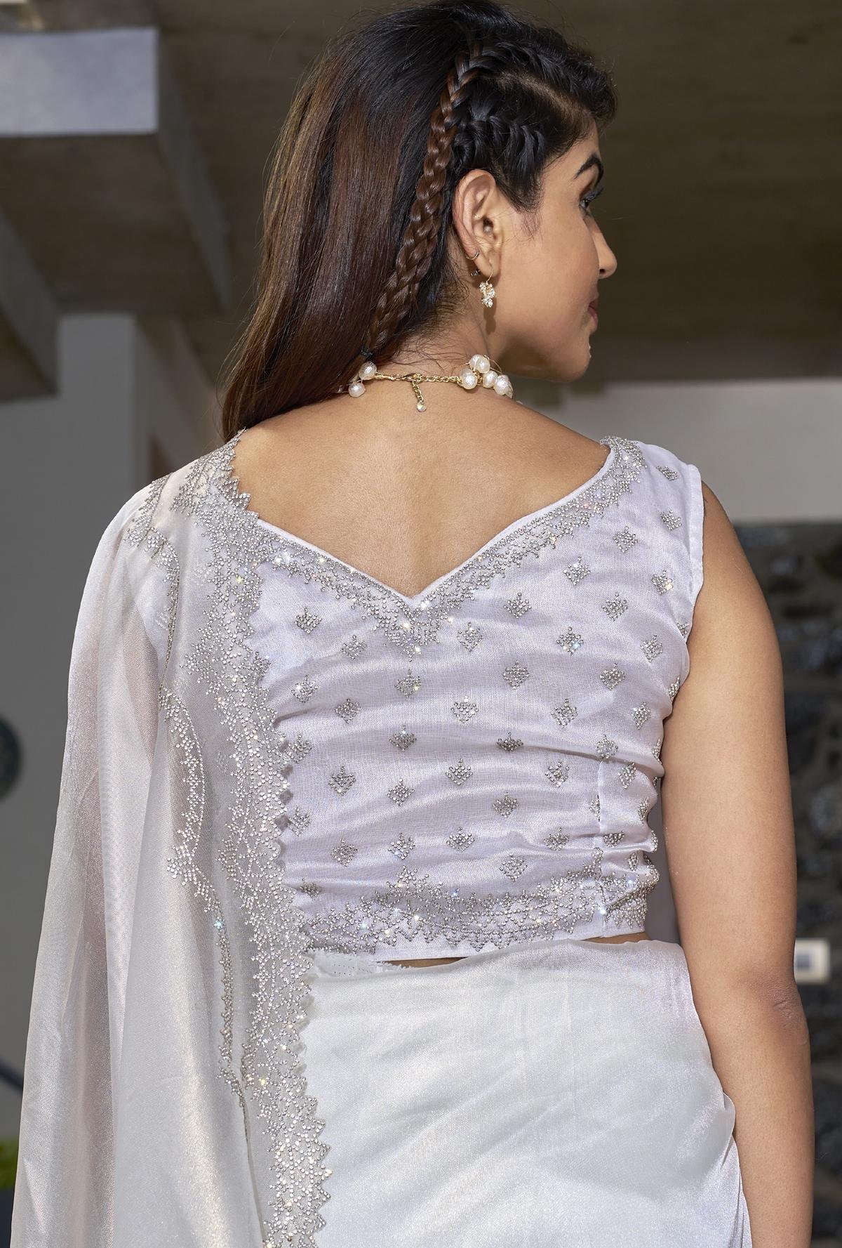 Off White Saree for Wedding