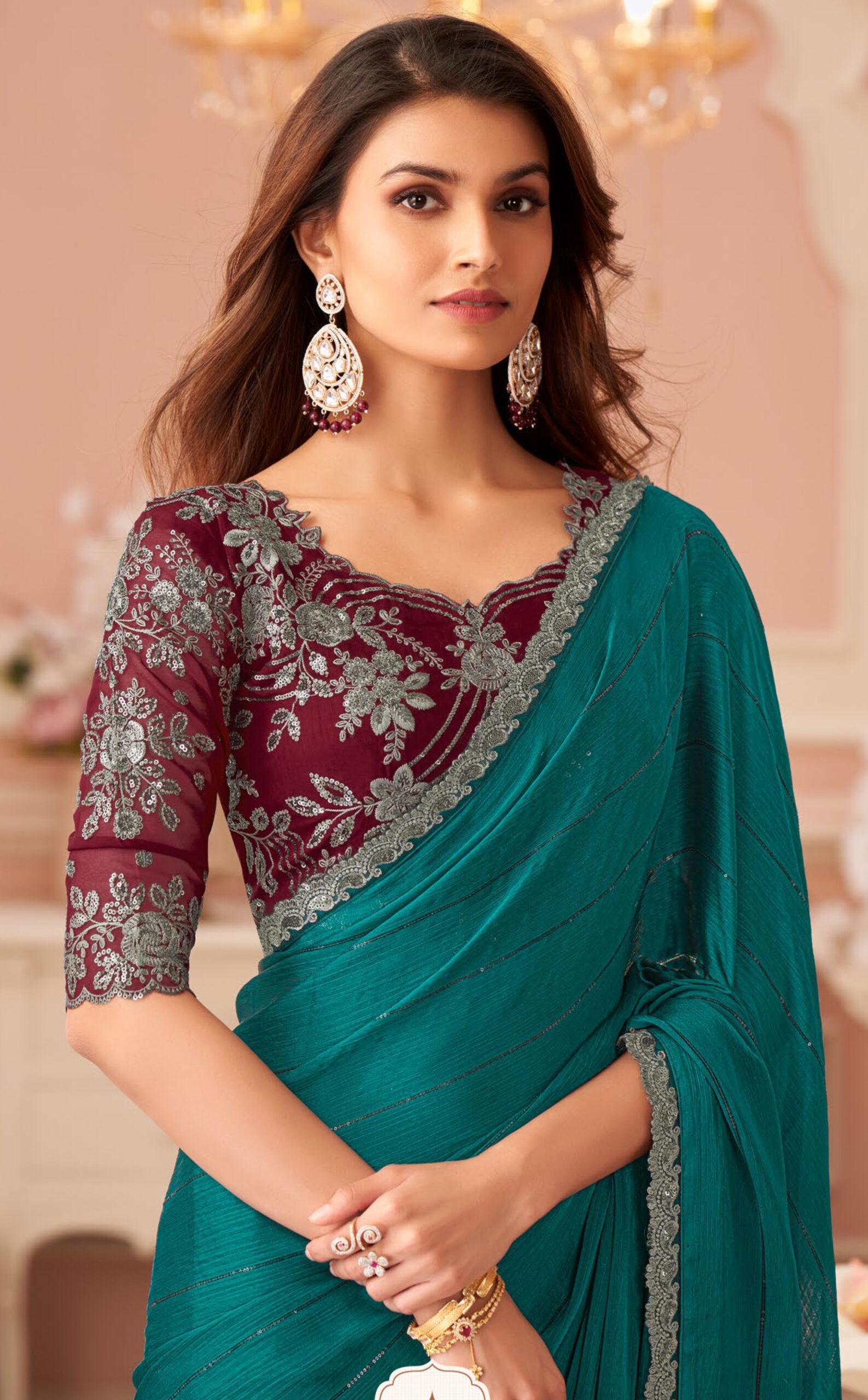 Emerald Green Saree for Wedding