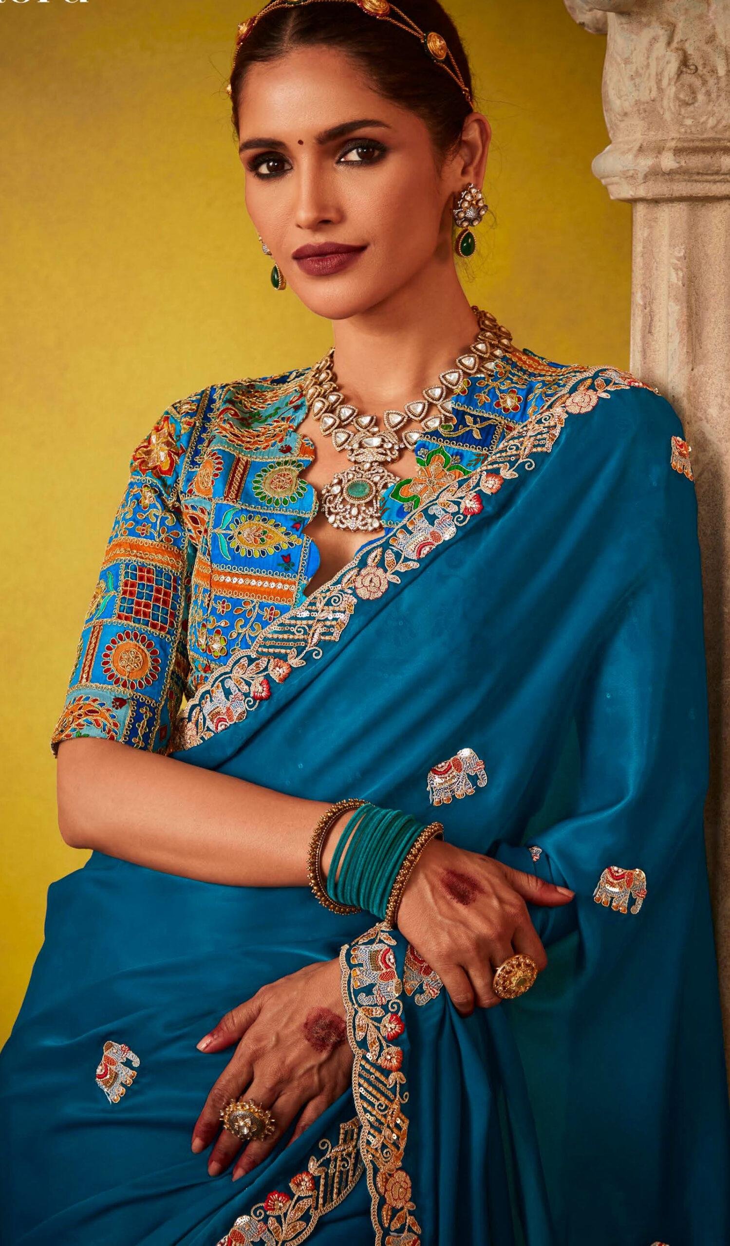 Latest Wedding Sarees Collection Designer Blouse