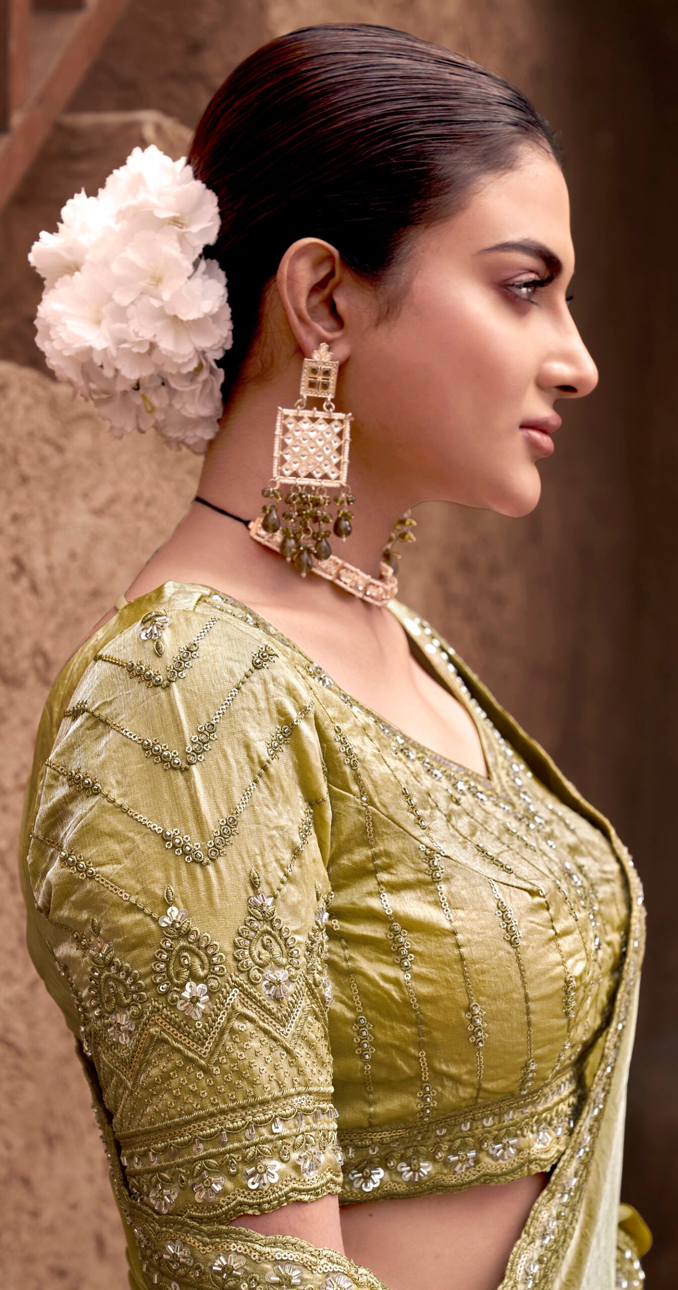 Designer Green Wedding Saree for Bride