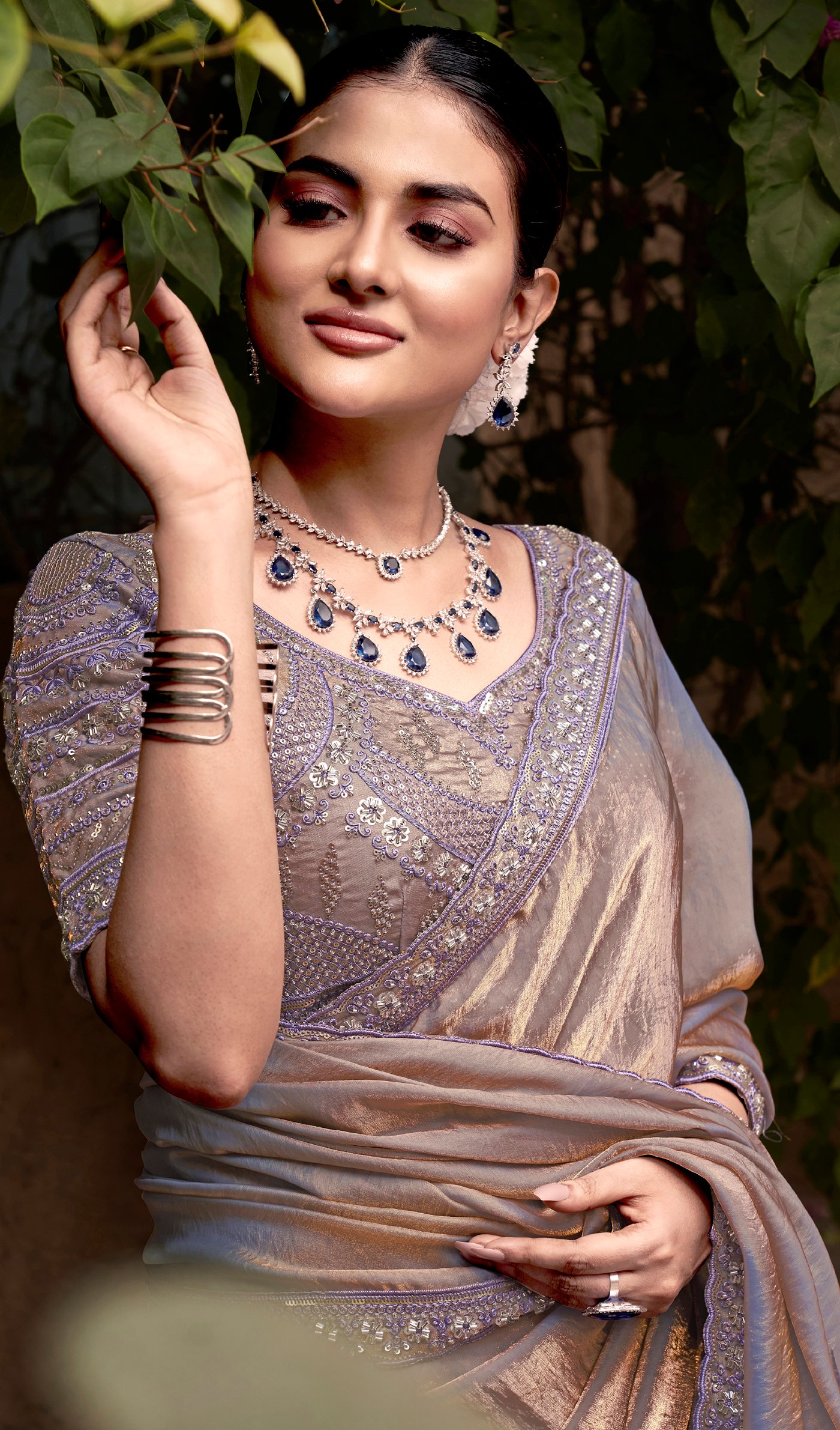 Designer Sarees for Wedding Wine Colour Saree