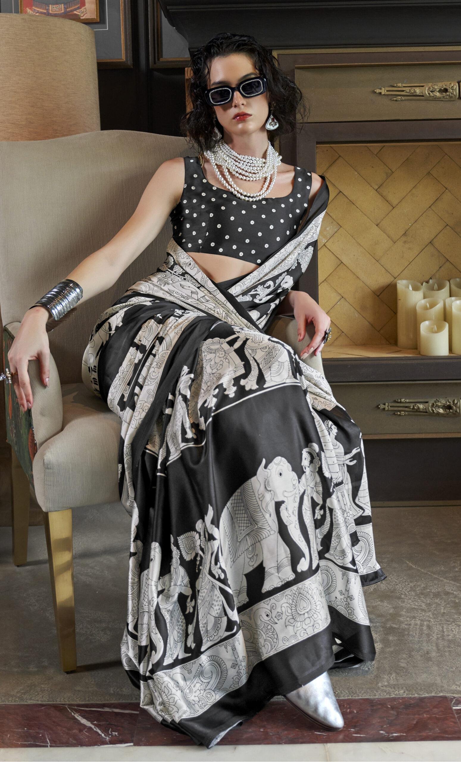 Office Wear Sarees for Women Butter Satin Silk Saree