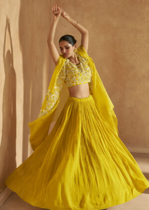 Yellow Lehenga for Haldi Ceremony