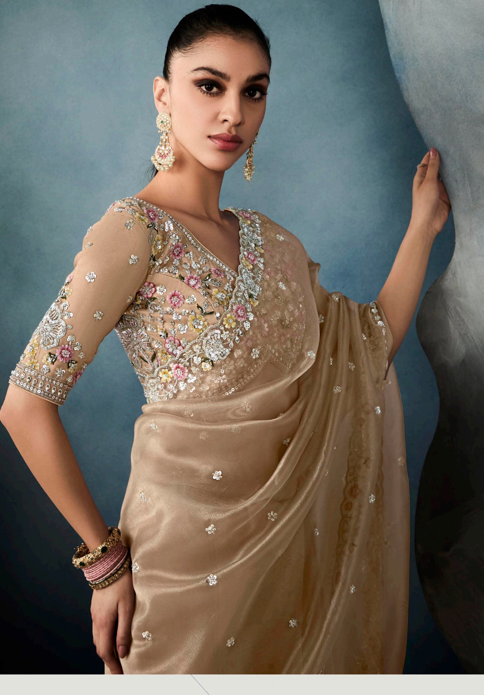 Bridal White Sarees with Price Exclusive Saree Design