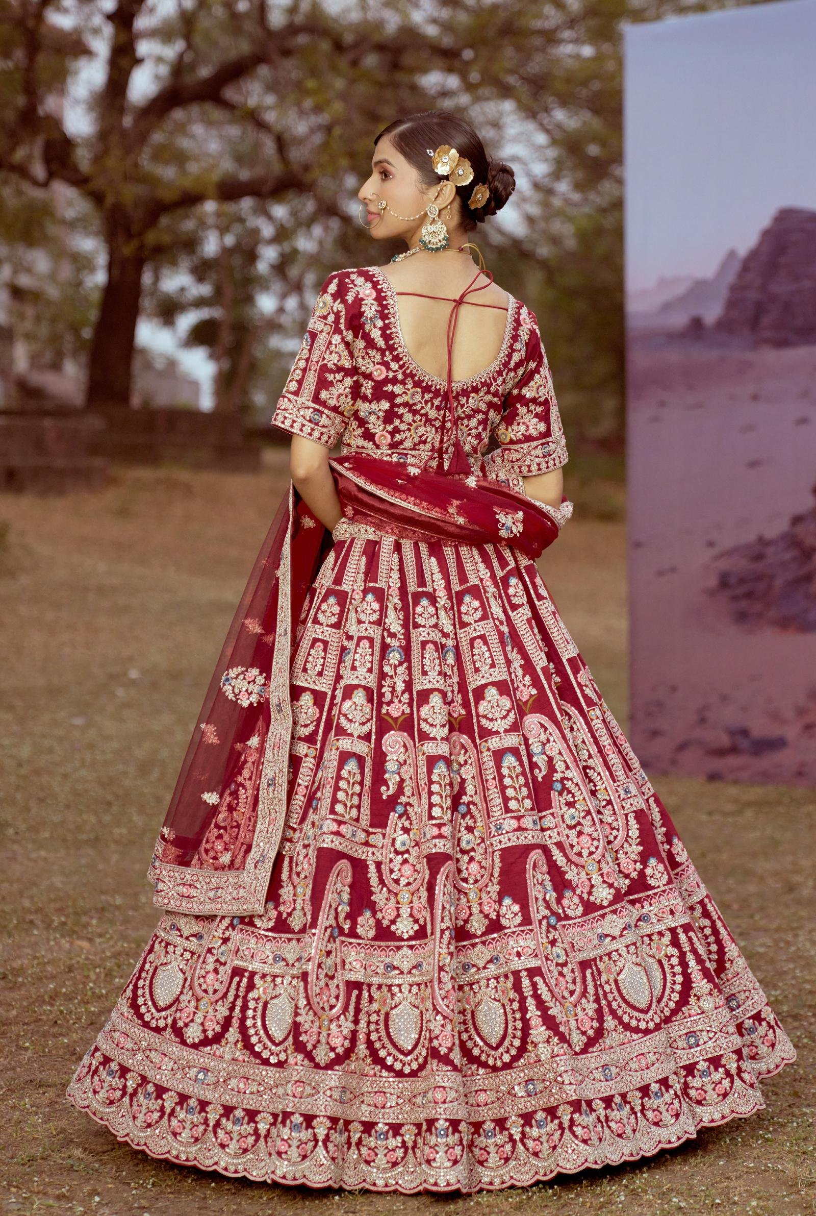 Coffee Colour Lehenga Bridal Lehenga for Wedding