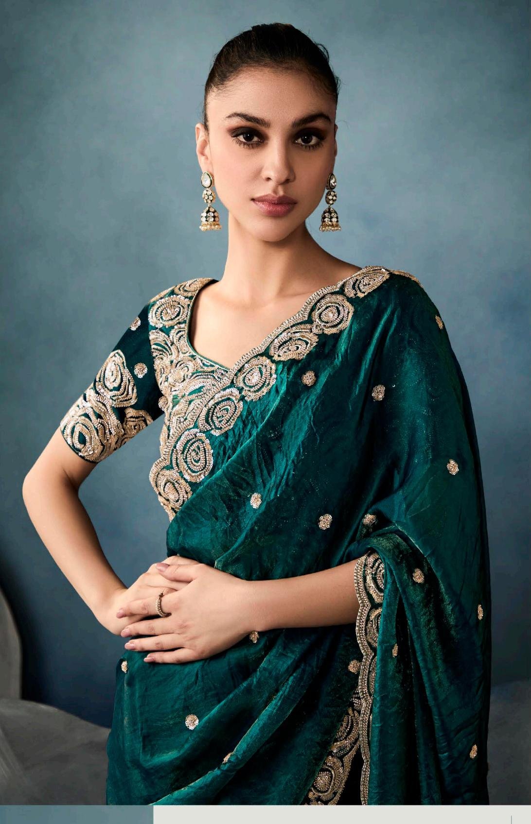 Dark Green Saree for Bridal Saree Collection