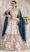 Designer white bridal lehenga with Blue dupatta