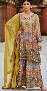 Heavy Bridal Sharara Suit Exclusive Designer Punjabi Suit