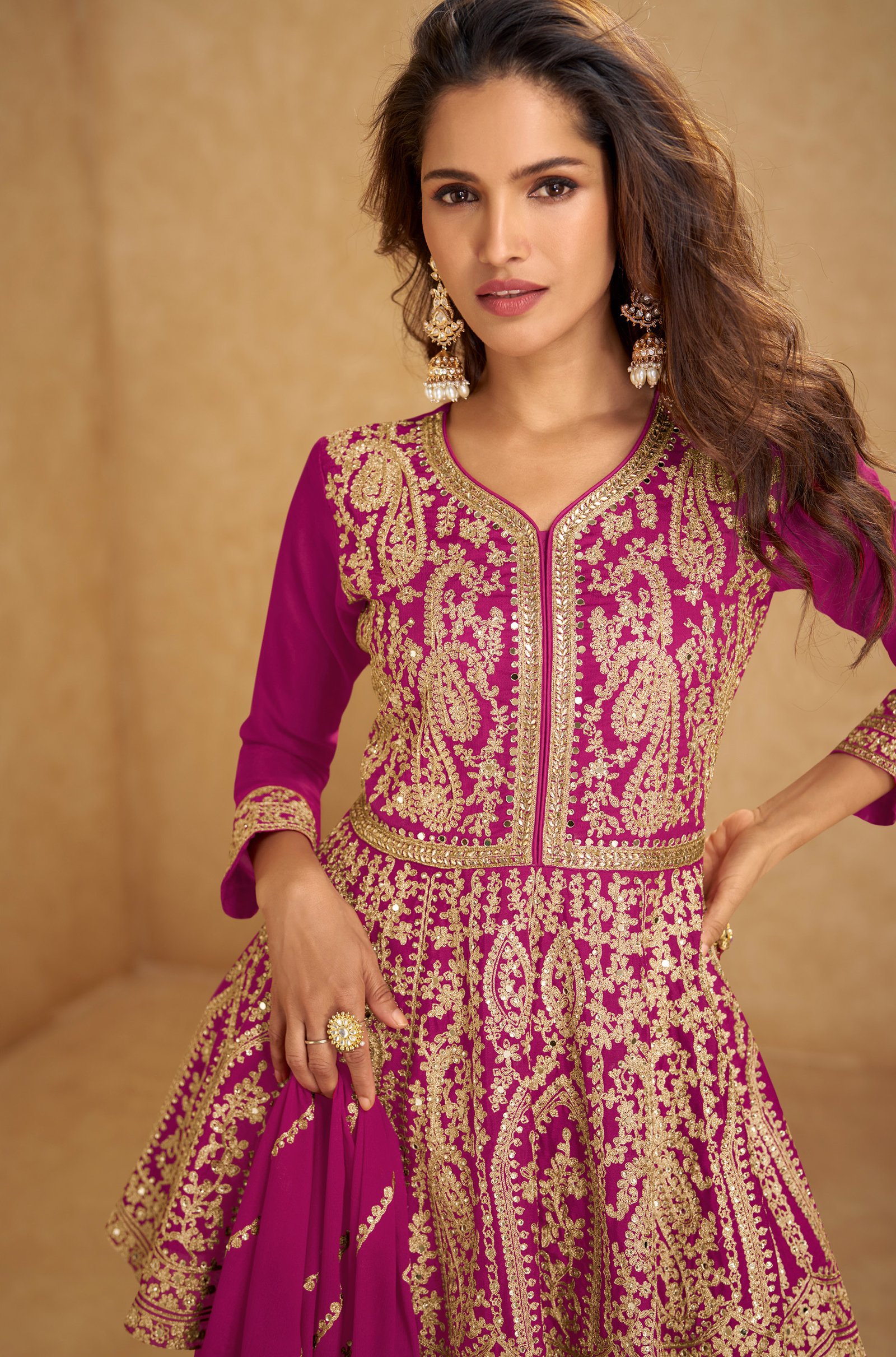 Lehenga Kurti Design 2025 Party Wear Short Kurta with Lehenga in Pink