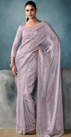 Light Purple Colour Saree Light Purple Saree for Wedding