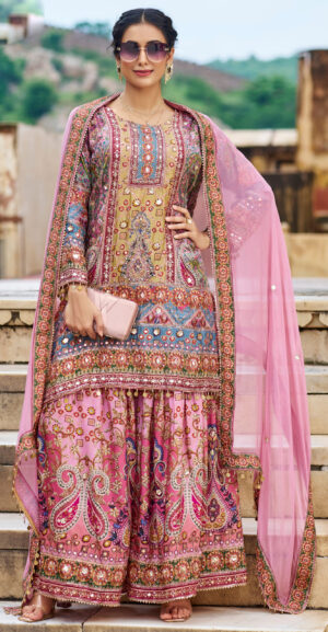 Long Kameez And Sharara Dulhan Sharara Suit for Wedding