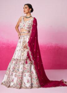 New Designer Stylish Lehenga for Engagement Buttery Cream
