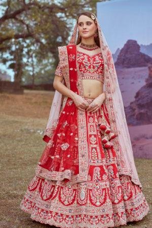Red Lehenga for Bridesmaid Lehenga for Ceremony