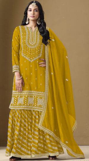 Sharara Set for Women Yellow Colour