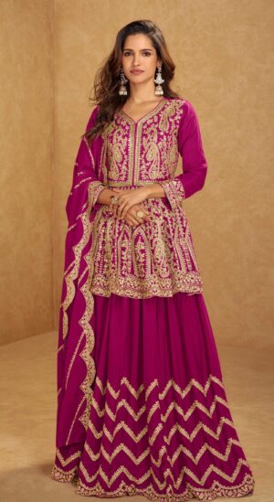 Short Kurti with Lehenga Party Wear Punjabi Lehenga with Short Kurti