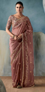 Trendy Saree for Women Exclusive Designer Coffee Colour Saree