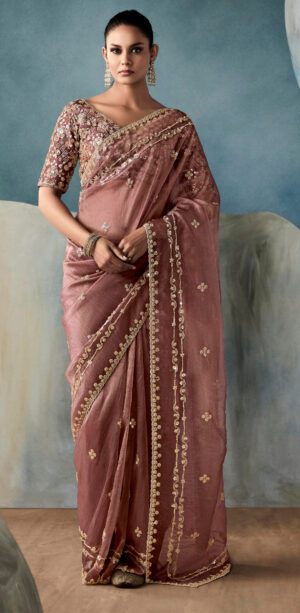 Trendy Saree for Women Exclusive Designer Coffee Colour Saree