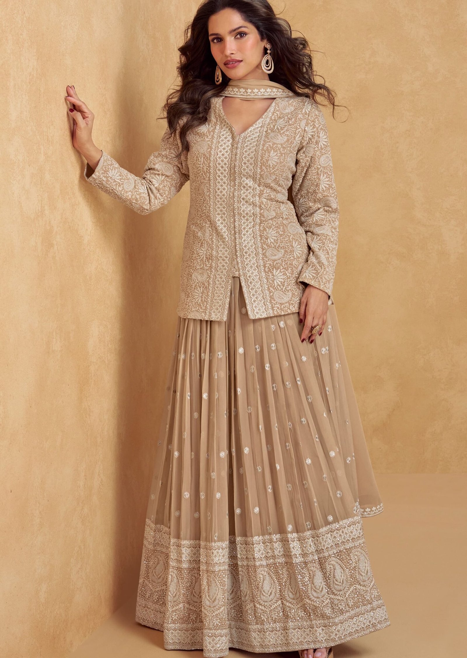 Elegant Shirt with Lehenga Party Wear