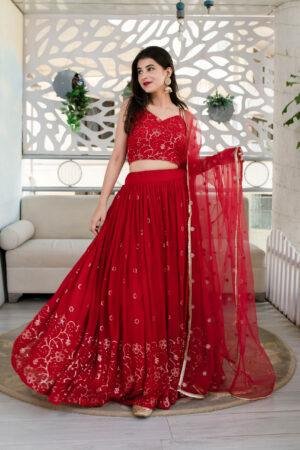 New Stylish Lehenga for women Red Colour Lehenga Choli