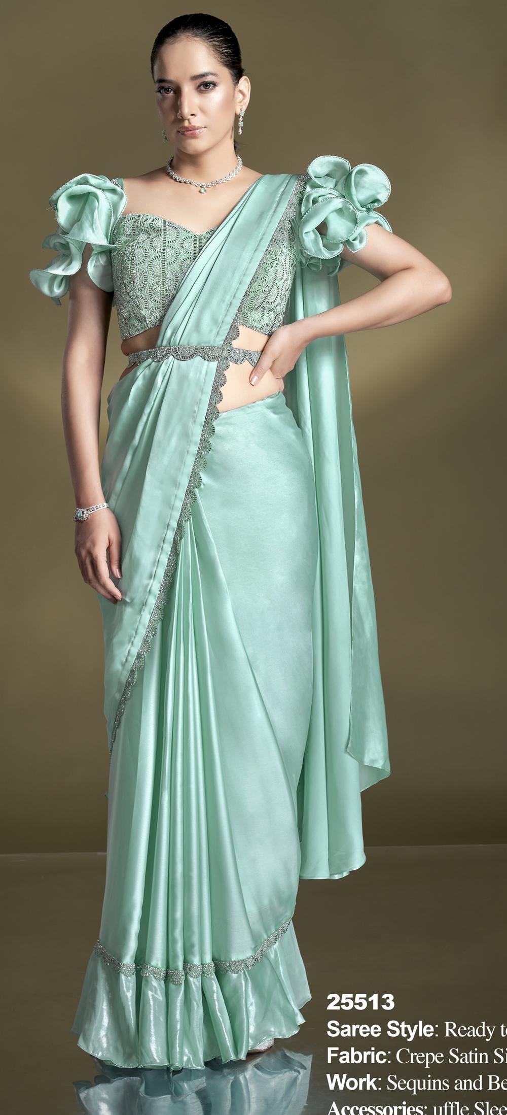 Turquoise Color Saree for Wedding