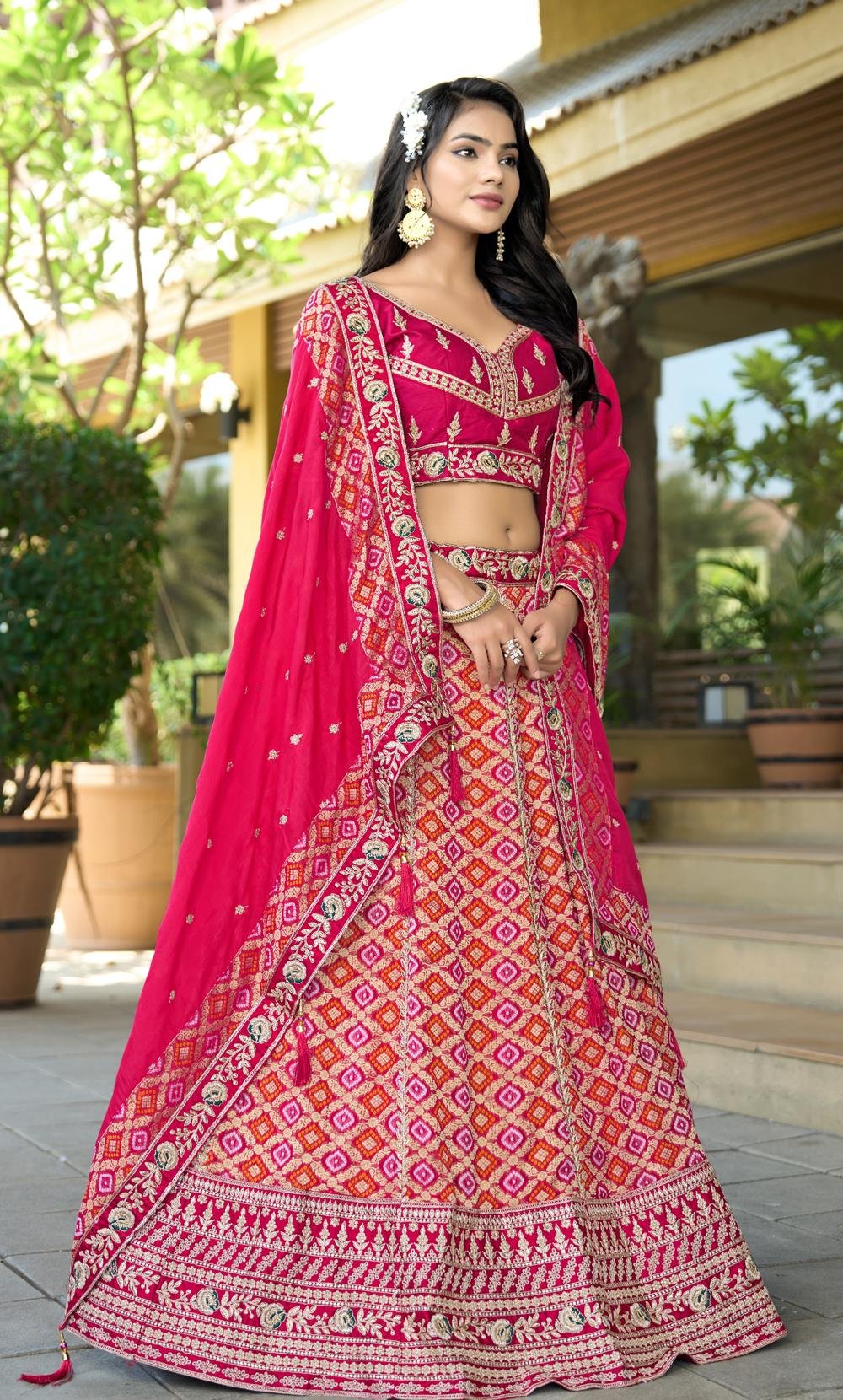 red bridal lehenga under 10000