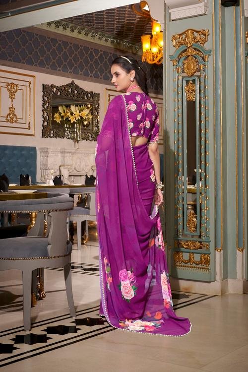 Daily Wear Sarees for Women Designer Floral Saree