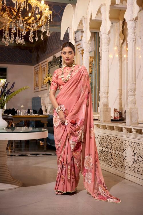 Latest Georgette Sarees with Price Modern Saree