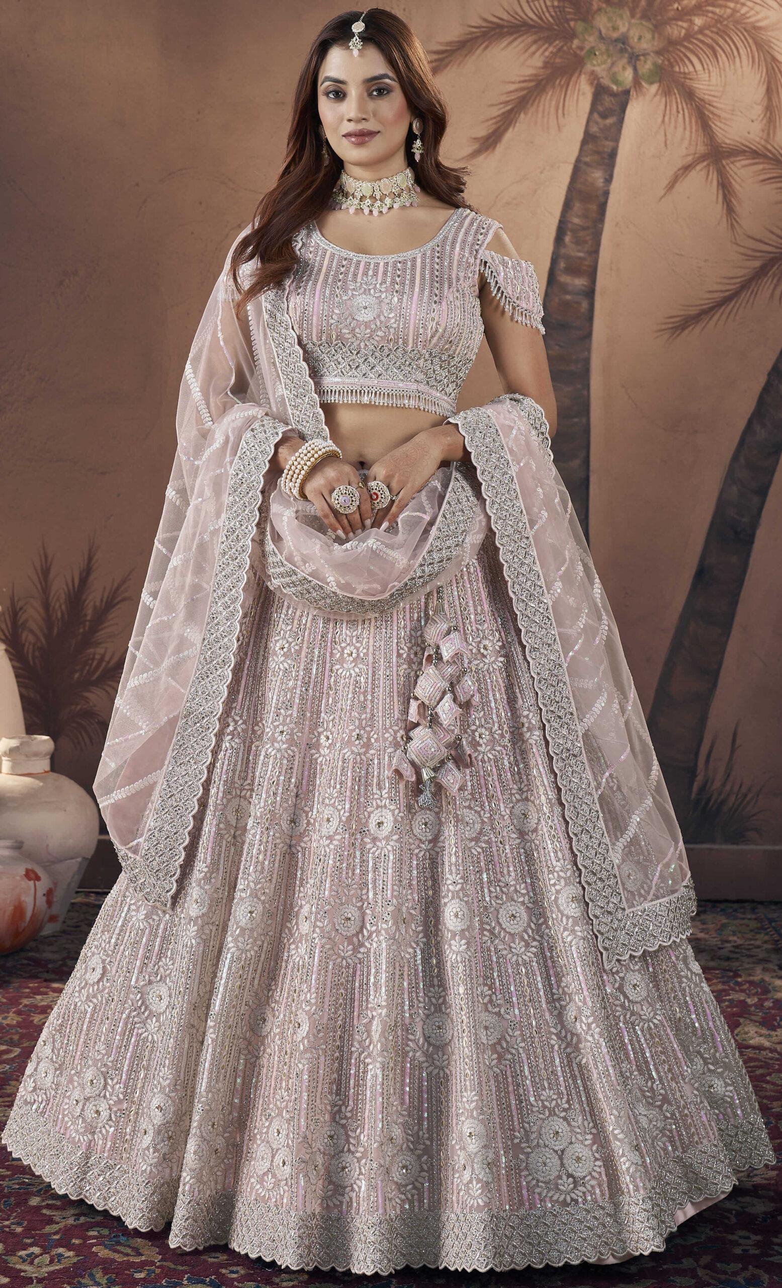 Modern Lehenga for Wedding Light Colour Bridal Lehenga