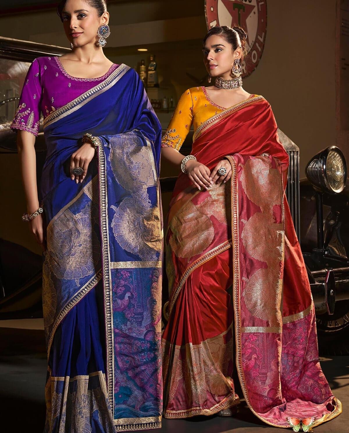 Border Saree Party Wear