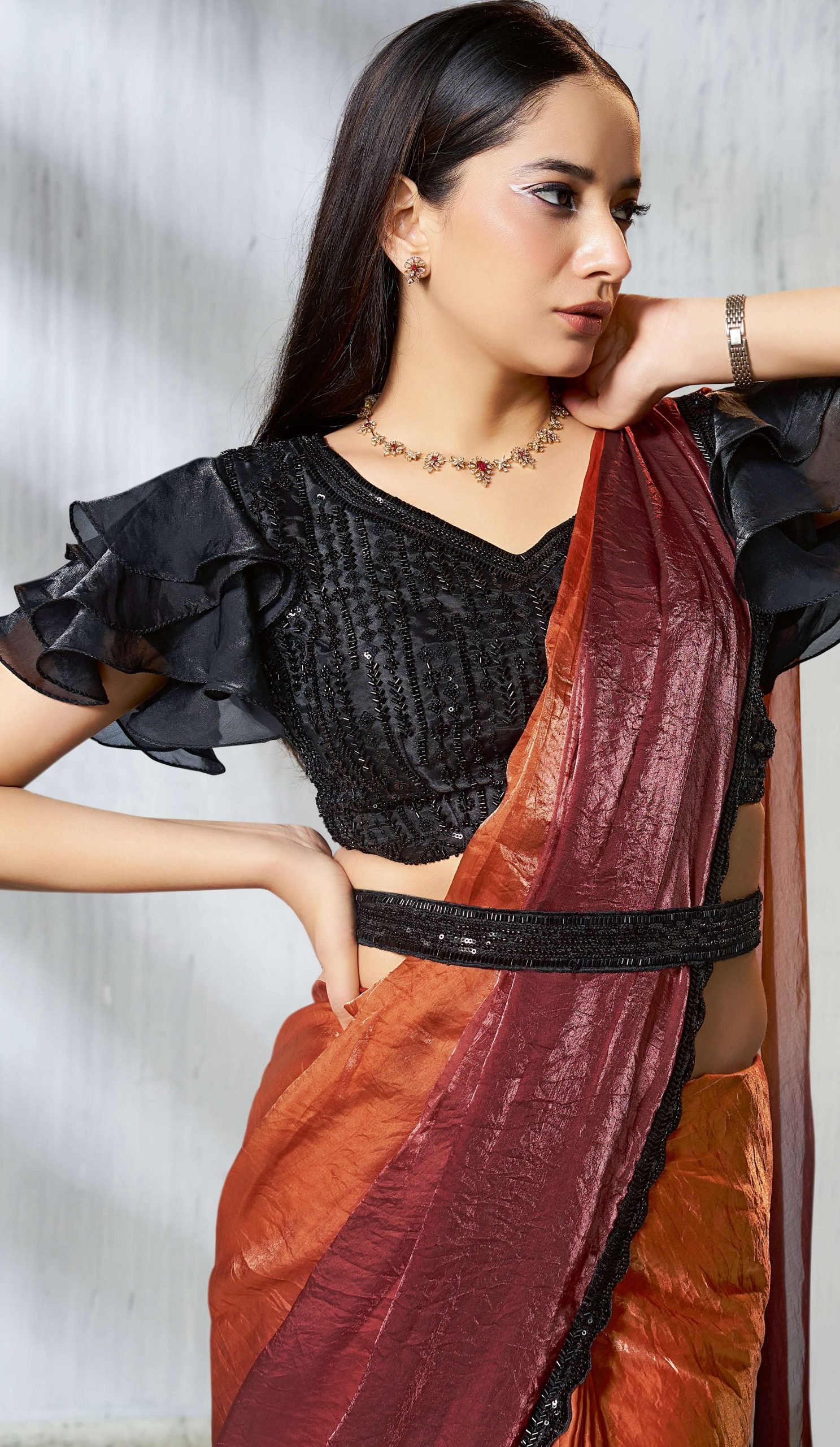 Designer Readymade Stitched Saree in UK