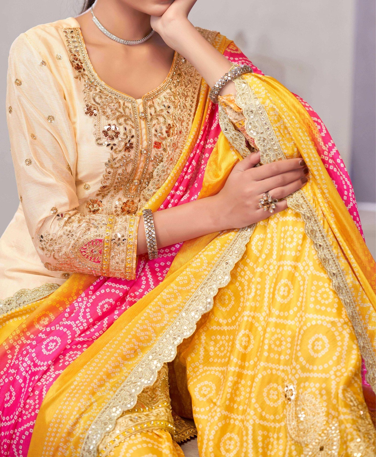 Designer Salwar Suits for Wedding Party Yellow Outfit for Wedding
