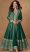 Indo Western Front Open Green Colour Gown Reception Gown