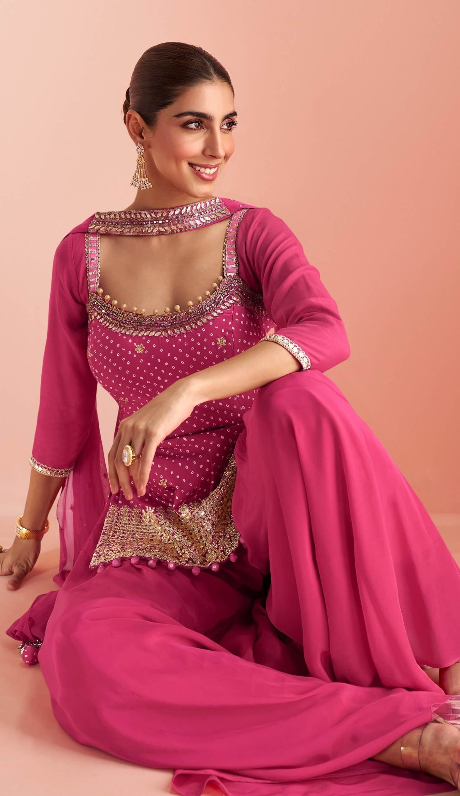 Modern Designer Wedding Sharara Suit Under 5000 in USA