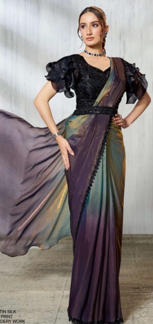Ready to Wear Saree with Stitched Blouse