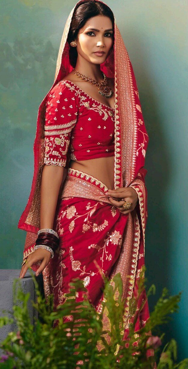 Bridal Heavy Saree Colllection for Bride Red Saree