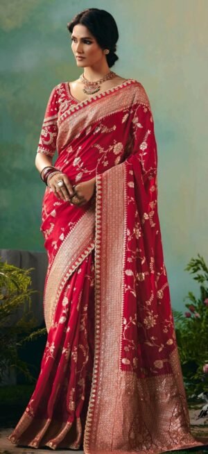 Bridal Heavy Saree Colllection for Bride Red Saree