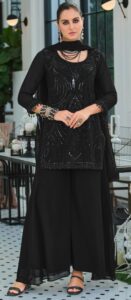 Black Salwar Suit Party Wear Heavy Embroidered Suit