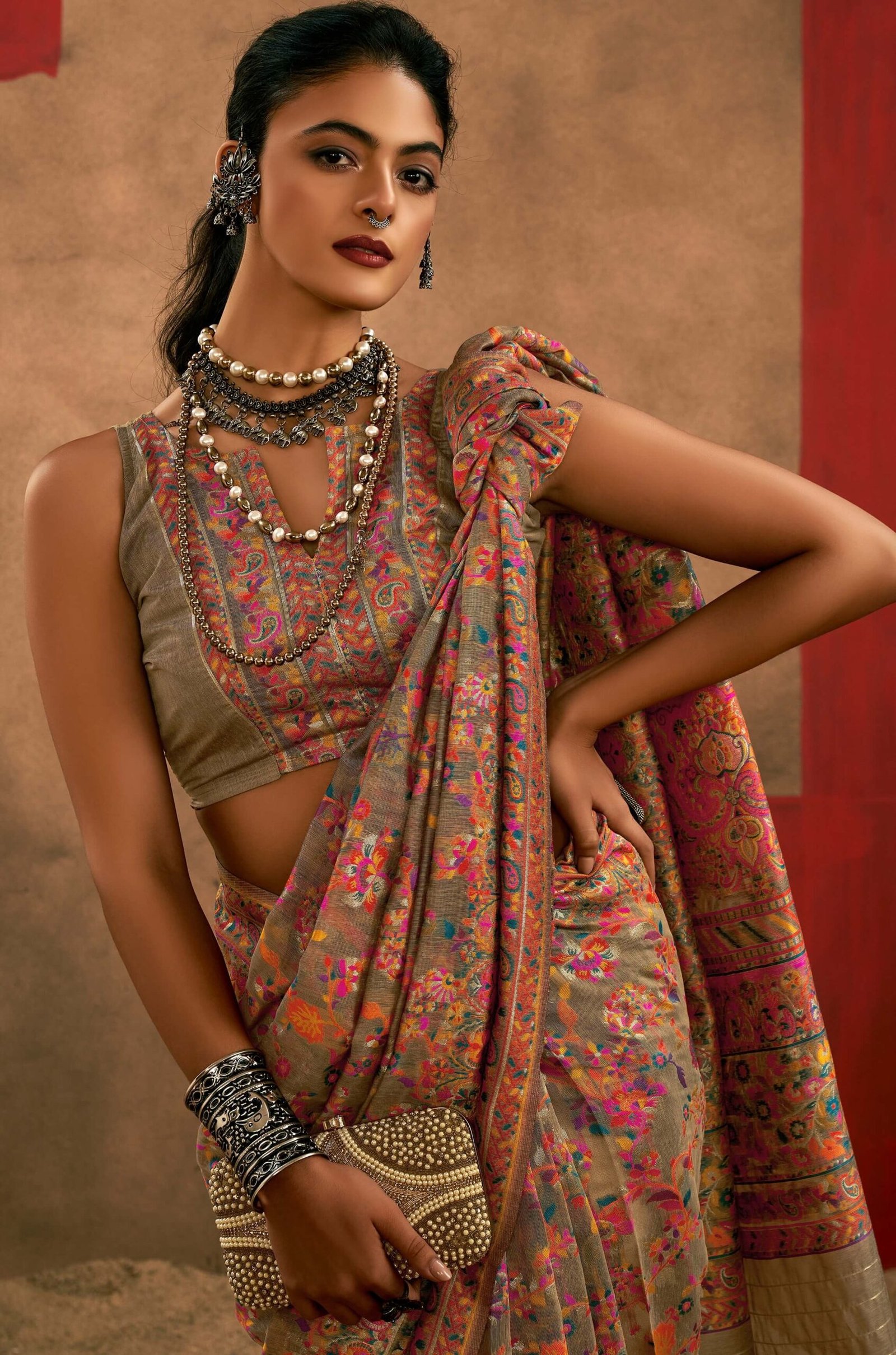 Buy Kashmiri Pashmina Saree Online in USA