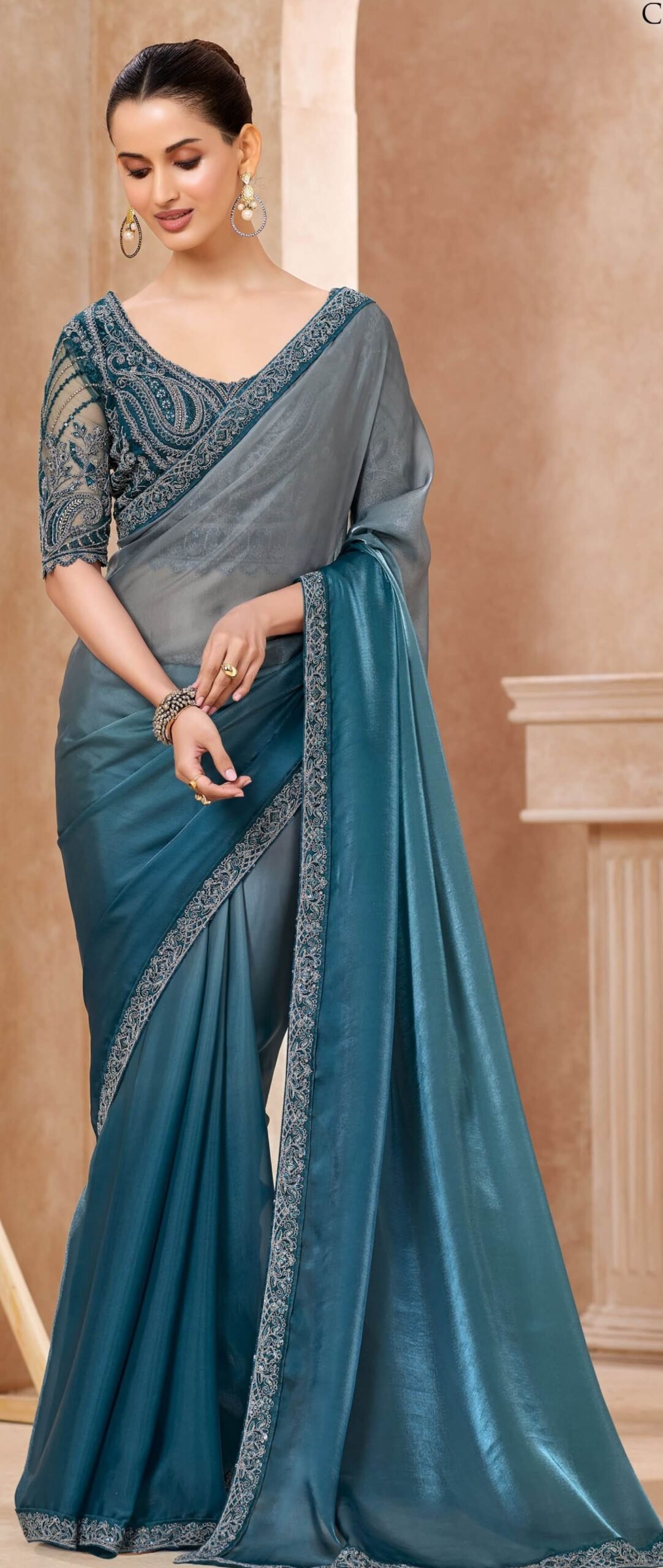 Chiffon Silk Designer Sarees for Wedding Party Online