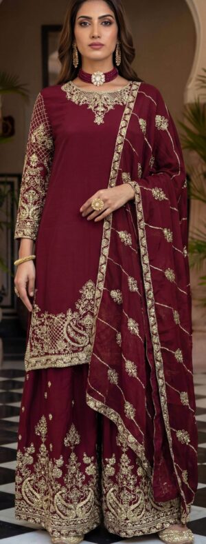 Embroidered Readymade Party Wear Suits Online