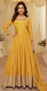 Gown for Haldi Ceremony Dress for Bride