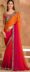 Heavy Designer Party Wear Saree Redorange Saree