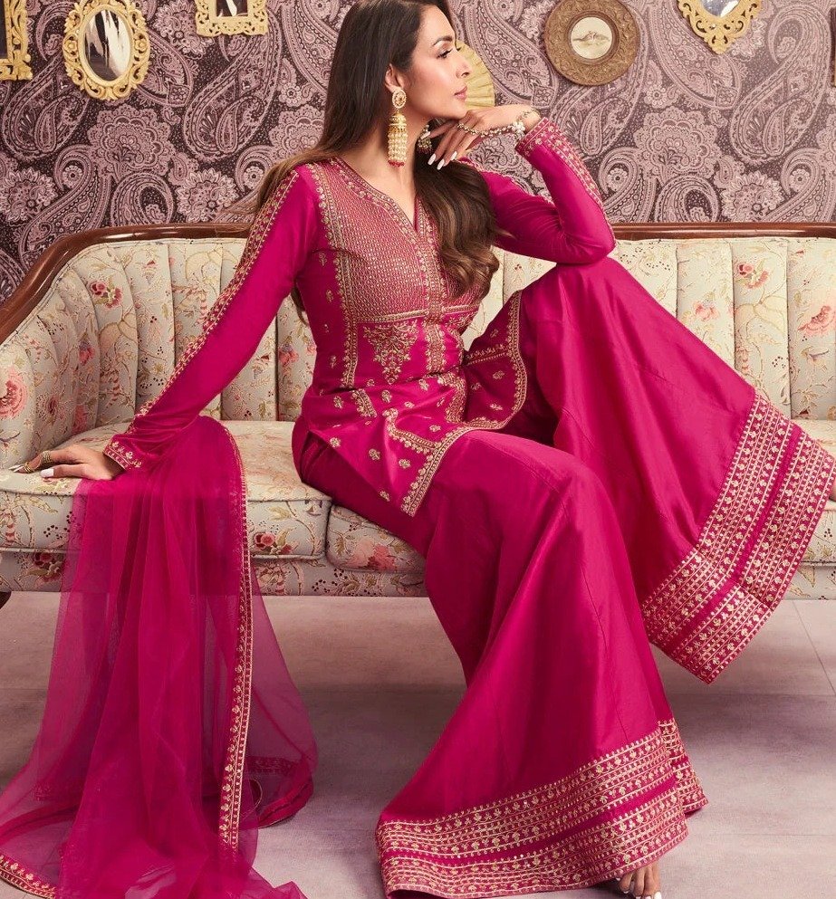 Latest Bollywood Suits Design Salwar Suit in Hot Pink