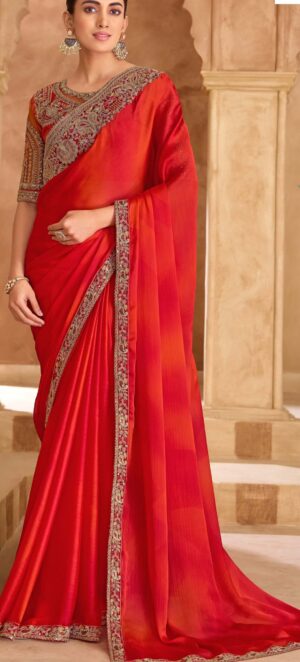 Latest Designer Trending Red Saree for Wedding