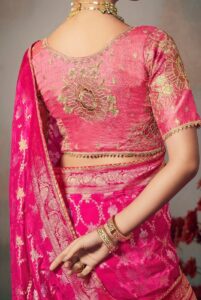 Magenta Colour Banarasi Saree