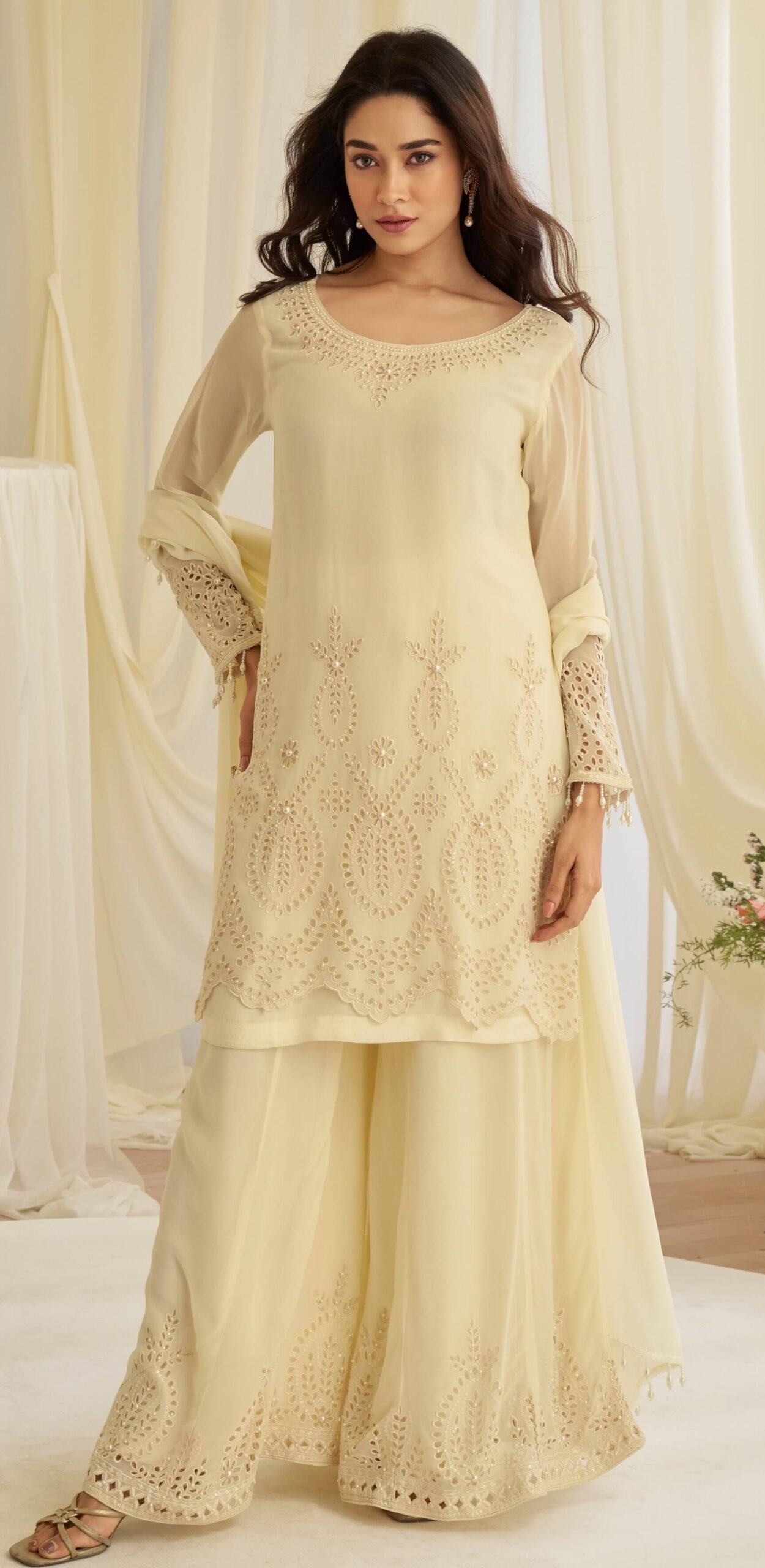 Modern Designer Suits for Women Party Wear Off White Suit